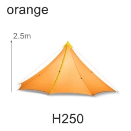 Knot 860g Ultralight Camping Rodless Pyramid Tent 4-8 Person Large Tarp 20D Nylon Both Sides Silicon Coating Outdoor Hikeburger