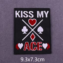 Flame Letters Stickers Iron On Patches For Clothing Thermoadhesive Patches Punk Skull Embroidered Patches On Clothes Badges DIY