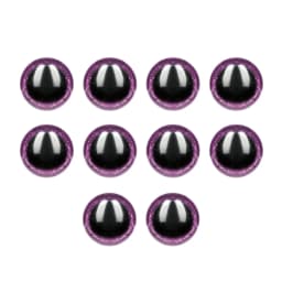 10pcs 3D Glitter Plastic Plush Safety Eyes For Toys Shinning Doll Eyeball For Amigurumi Bear Animal Puppet Dolls 6/18/20/22/24mm
