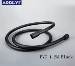 PVC High Pressure Silver & Black Smooth Shower Hose For Bathroom Handheld Head Flexible Plumbing Anti Winding GI/2 Universal