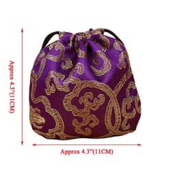 12pcs 11x11cm Silk Drawstring Pouch Bag for Necklace Bracelet Beads Jewelry Packaging Christmas Wedding Gift Organizers Pocket