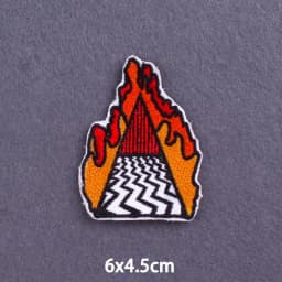 Flame Letters Stickers Iron On Patches For Clothing Thermoadhesive Patches Punk Skull Embroidered Patches On Clothes Badges DIY