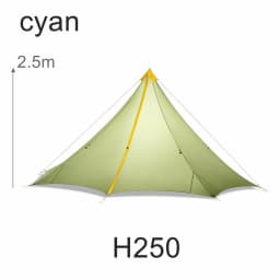 Knot 860g Ultralight Camping Rodless Pyramid Tent 4-8 Person Large Tarp 20D Nylon Both Sides Silicon Coating Outdoor Hikeburger