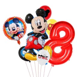 1set Mickey and Minne Foil Balloon Set Mickey Mouse Kids Birthday Decoration Balloon Baby Shower Party Decorate Supplies