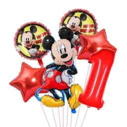 1set Mickey and Minne Foil Balloon Set Mickey Mouse Kids Birthday Decoration Balloon Baby Shower Party Decorate Supplies