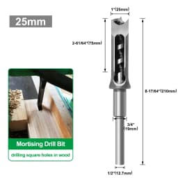 1pc 6-30mm Woodworking Square Drill Bit Mortise Hole Drill Tools Woodworking Tool
