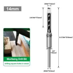 1pc 6-30mm Woodworking Square Drill Bit Mortise Hole Drill Tools Woodworking Tool
