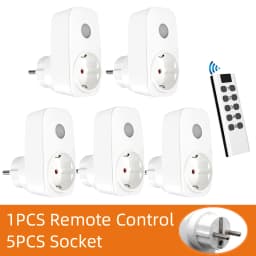 Smart Socket 16A EU French Power Plug 433Mhz Universal Remote Control Switch Controller 220V LED Programmable Electrical Outlets