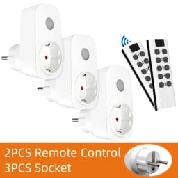 Smart Socket 16A EU French Power Plug 433Mhz Universal Remote Control Switch Controller 220V LED Programmable Electrical Outlets