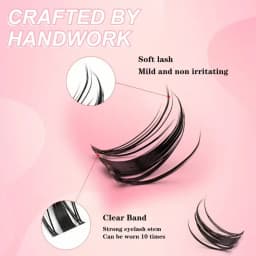 140pcs Fairy Eyelash 8-18mm Lazy Segmented False Eyelash Natural Thick Curling Easy for Beginners to Use