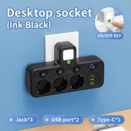 EU Socket Plug Outlet Socket 2-5AC With USB Sockets Electrical No Extension Cord With USB Type-C Ports Two specifications