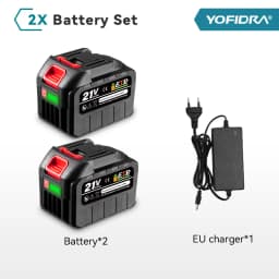 Yofidra 18-20V Rechargeable Lithium Battery EU Plug for Brushless Chainsaw Drill Electric Wrench For Makita 18V Battery Pin