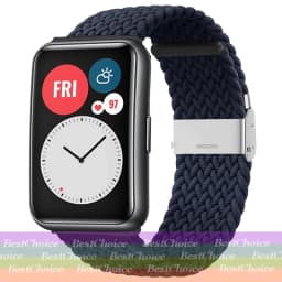 Nylon Strap For Correa Huawei Watch Nylon Braided Elastic Solo Loop For Huawei Watch Fit Strap Adjustable Woven Straps Bracelet