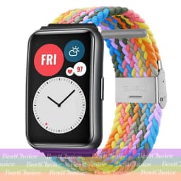 Nylon Strap For Correa Huawei Watch Nylon Braided Elastic Solo Loop For Huawei Watch Fit Strap Adjustable Woven Straps Bracelet