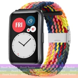 Nylon Strap For Correa Huawei Watch Nylon Braided Elastic Solo Loop For Huawei Watch Fit Strap Adjustable Woven Straps Bracelet