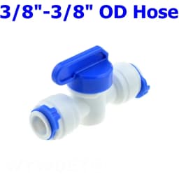 RO Water Straight Plastic Ball Valve 1/4" 3/8" OD Hose Quick Connect 1/4" 3/8" Male 1/2" Female Reveser Osmosis Aquarium Fitting