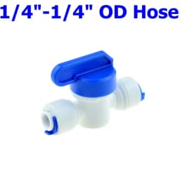 RO Water Straight Plastic Ball Valve 1/4" 3/8" OD Hose Quick Connect 1/4" 3/8" Male 1/2" Female Reveser Osmosis Aquarium Fitting