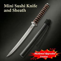 Premium Japanese Sushi Knife with Sheath-Ultra Sharp Portable Chef Knife for Kitchen,Stainless Steel Mini Sashimi Knife