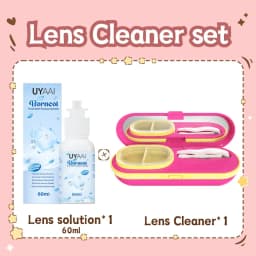 UYAAI Contact Lens Cleaner SET Contact Cleaning Lens Wearing Tool Eyes Opener Lens Care Accesories Lens Nursing Solution