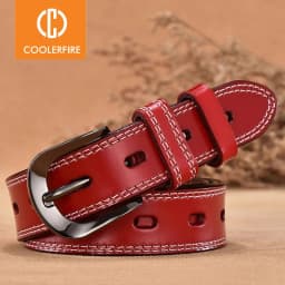 Women Genuine Leather Belt For Female Strap Casual All-match Ladies Adjustable Belts Designer High Quality Brand