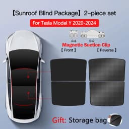 Sunshade For Tesla Model Y 2026 Juniper Model 3 Highland Magnetic Suction Clip Sunshade Skylight Keep Cool Heat Insulation