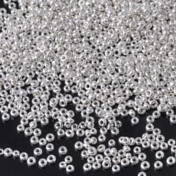 16g 1000pcs 2mm 12/0 Silver Tone Color Round Opaque Loose Spacer Beads Cezch Glass Seed Bead Handmade Jewelry DIY Garment Beads
