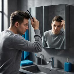 Men's Styling Comb, Made of Plastic, Suitable for Daily Commuting, Business Trips, Travel, Office, and Dormitory Use. Portable, Compact, Easy to Store. Helps Create Volume at the Top of the Hair, Tidy up Stray Hair, Create Texture, and Style Slicked-Back Hair. Hairdressing and Grooming Tool