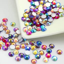 SS16 SS20 SS30 Glitter Rhinestone Crystal AB Non Hot Fix Flat Back Rhinestone Apparel for Nail Art Fabric Garment