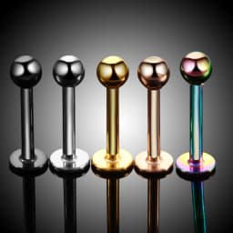 10pcs/lot 16G Surgical Steel Labret Ring Lip Piercing Ear Cartilage Lip Earrings Piercing Ombligo Ear Piercing Body Jewelry