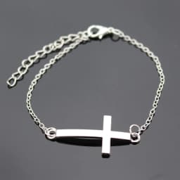 Charm Bracelets For Men Women Retro Jewelry Link Chain Bracelet Bangle Cross Heart Handcuff Love Peace Eye Valentine's Day Gift