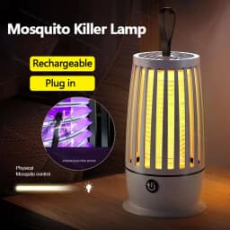 UV Mosquito Lamp Charging Portable Mosquito Killer Suitable For Indoor 360° Large Area Silent Mosquito Repellent IndoorOutdoor
