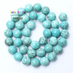 wholesale Natural Stone Beads Blue turquoises Round Beads For Jewelry Making 15.5 inches Pick Size 4/6/8/10/12mm