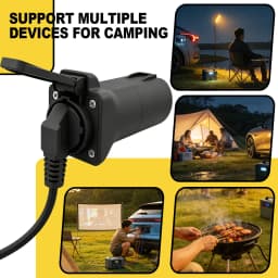 TYPE 2 Female to Schuko Universal Socket EV Discharge Adapter for BYD MG Geely Jaecoo ZEEKR XPENG Deepal Omoda V2L Power Output