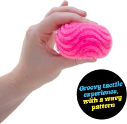 NeeDoh Fuzz Ball Wonder Waves Sensory Squeeze Toy Textured Stress Relief Fidget Ball for Adults Kids
