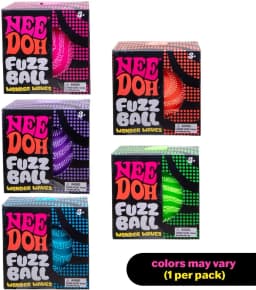 NeeDoh Fuzz Ball Wonder Waves Sensory Squeeze Toy Textured Stress Relief Fidget Ball for Adults Kids