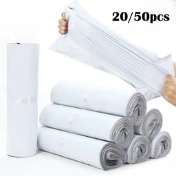 20/50Pcs Shipping Bags Opaque PE Plastic Express Envelope Storage White Color Mailing Bags Self Adhesive Seal Courier Bag
