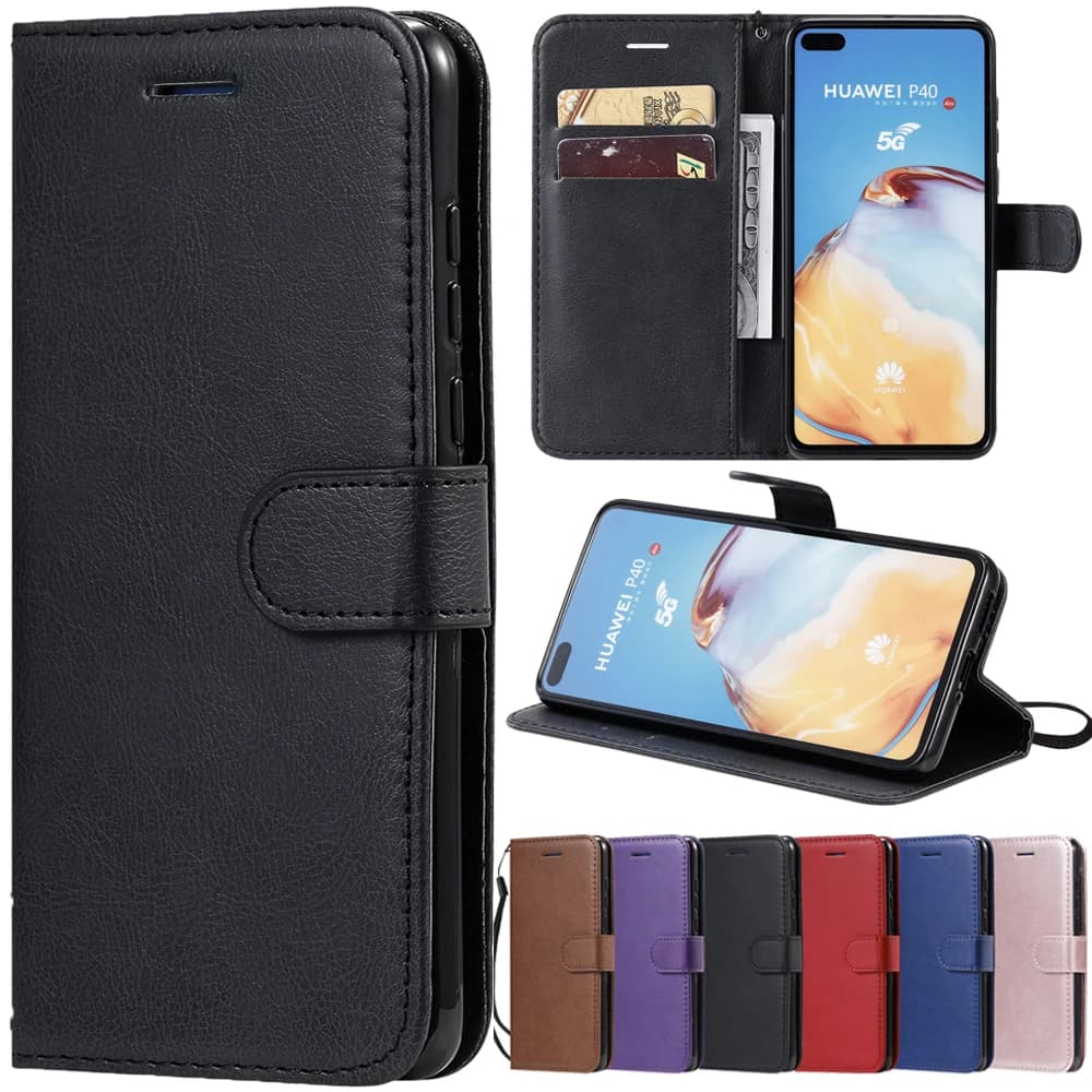 Leather Flip Wallet Case For Huawei P20 P30 Lite Honor 600/400/200/10 Lite X9b X9c X9d X8b X8c X8d X7b X7c X6b X6c Cover
