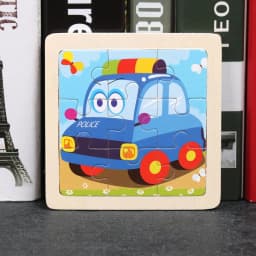 11X11CM Kids Wooden Puzzle Cartoon Animal Traffic Tangram Wood Puzzle Toys Educational Jigsaw Toys for Children GiftS