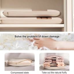 Space-Saving Clothes Hanging Bags Compression Bag Wardrobe Organizer Dust Cover Down Jacket Compression Closet Storage Bag
