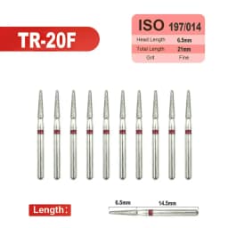 10pcs Fine Dental Diamond Burs for High Speed Handpiece Diamond Smoothing Polish Drills Dentistry Crown Preparation 33 Sizes