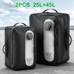 Automatic Vacuum Bag(Air Pump inside) Reusable Storage Bag Folding Outdoor Travel Compression Bag for Suitcases Backpack Luggage