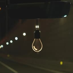 SEAMETAL Elegant Bulb Light Car Pendant Mirror Hanging Soft Glow LED Ambient Light Night Light Decoration Ornament for Vehicle