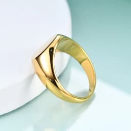 Women Men Flower A-Z Letter Gold Color Finger Ring Initials Name Alphabet Female Party Chunky Rings Stainless steel Jewelry
