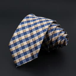 Casual 7cm Plaid Ties For Men Skinny Red Blue Tie Fashion Polyester Strip Necktie Business Slim Shirt Accessories Gift Cravate