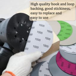 50Pcs 5 Inch 125mm Waterproof Sanding Discs Hook & Loop Silicon Carbide Sandpaper Wet/Dry 60 -10000 Grit for Polishing Grinding