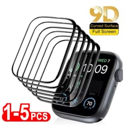 Protective Film For Apple Watch 44mm 45mm 40mm 41mm 49mm 38mm 9D Curved Screen Protector For iWatch Series 9 8 7 6 5 Ultra 3 2 1