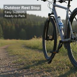 Adjustable Aluminum Mountain Bike Support Pole Thickened Reinforced Anti-slip Bike Stand for Off-road Cycling Repair and Storage