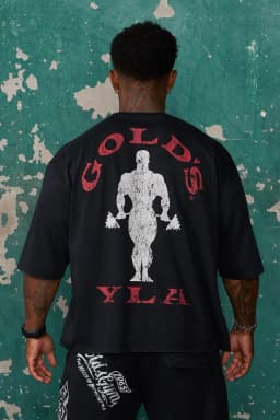 2026 Golds Gym New Age Tees Mens Large-sized Printed T-shirt - Suitable for Daily Workouts Can Be Worn By Both Men and Women