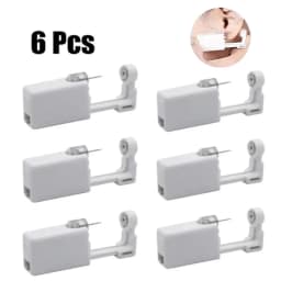 1-10pcs Safety Ear Piercing Gun Kit Women Men Disposable White Plastic Sterile Ear Piercing Device Fashion Simple Piercing Tools