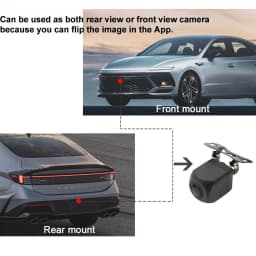 Carsanbo HD WIFI5 Night Vision Camera Car Wireless Waterproof Wifi Reversing Camera 5V USB/12V Support Android, IOS and Radio